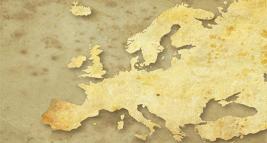 Ancient map or europe